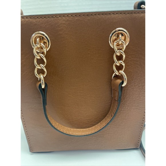 LC Lauren Conrad Kylie Chain Crossbody Bag Saddle Color With  Adjustable Straps - Picture 2 of 12